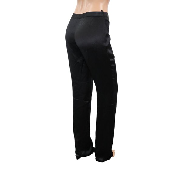 GIANNI VERSACE Vintage Couture Designer Classic Silk Black Dress Pants Small - Picture 5 of 9